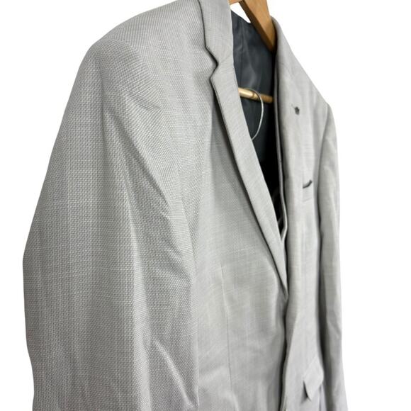 Louis Philippe Mens Gray 3 Piece Stretch Suit Pants Vest Set 2 Button sz 40 - Picture 3 of 16